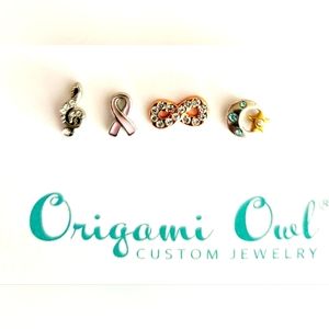 Origami Owl 🦉 Charms Set of 4 NWT $16
